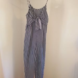 Lavender Field Striped Pantsuit Large